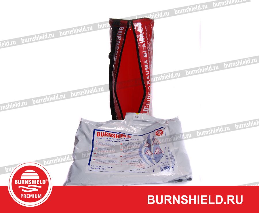 BURNSHIELD одеяло (материал - шерсть), стерильное, пропитано гелем. 1.2m x 1.6m в сумке 